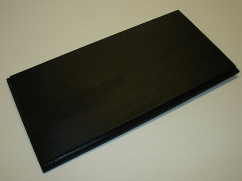 Holzsockel aus Buche-Leimholz Schwarz 400x200 mm