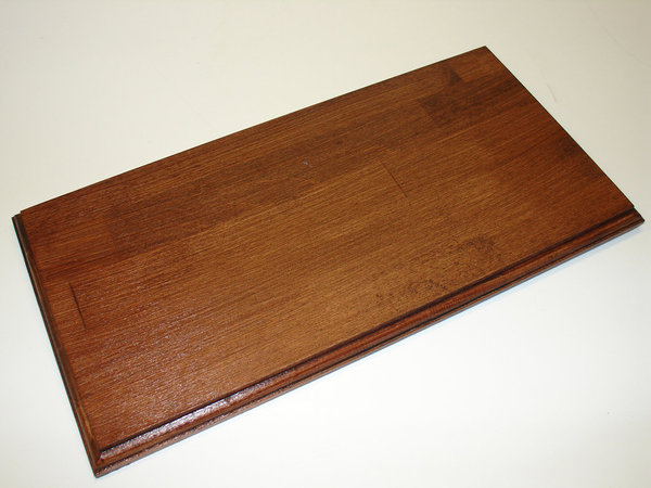 Holzsockel aus Buche-Leimholz Mahagoni 400x200 mm
